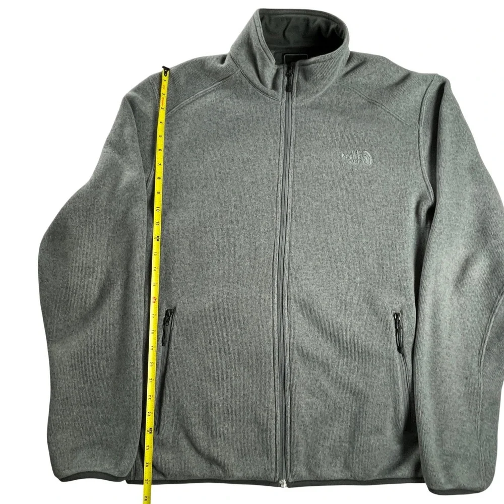 The North Face Gordon Lyons Sweater Fleece Jacket‎ Gray Mens XL